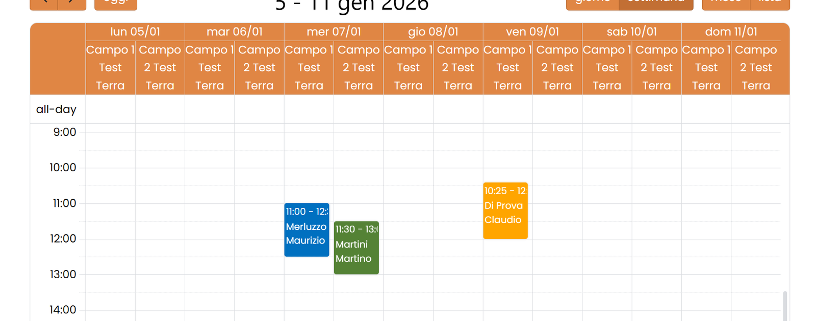 Gestionale Centri Sportivi